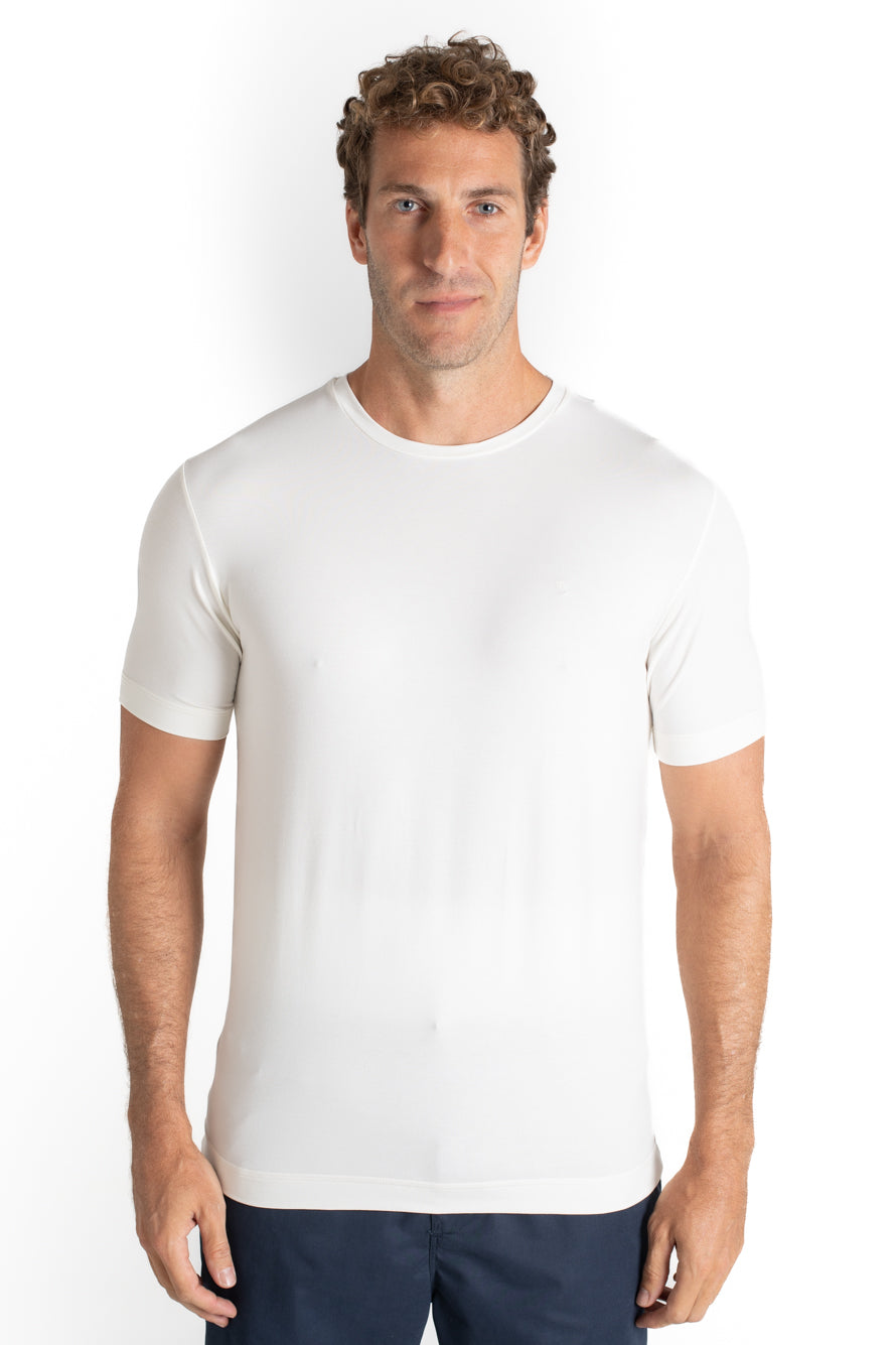 Camiseta Pima Careca Lisa - Off White
