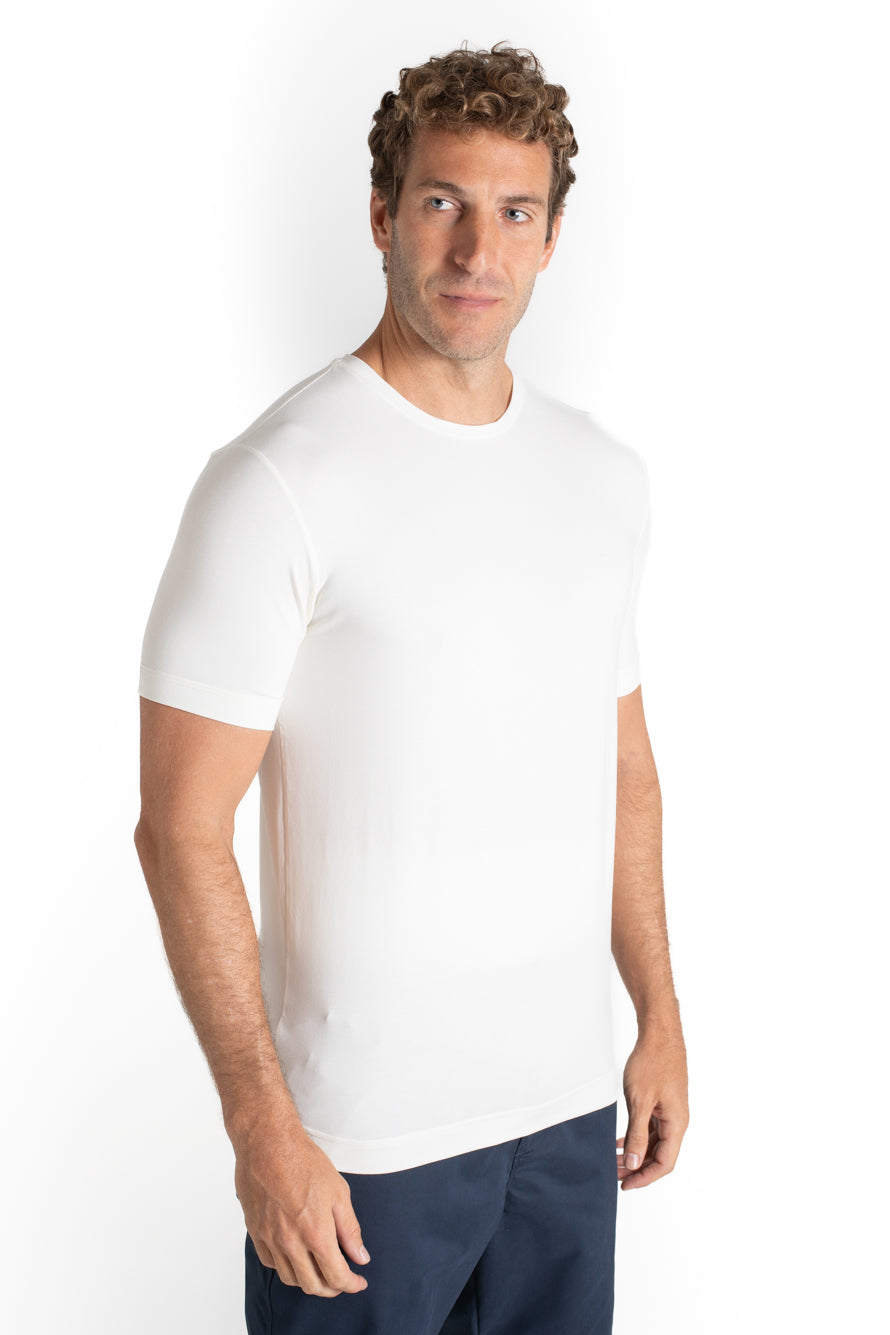 Camiseta Pima Careca Lisa - Off White