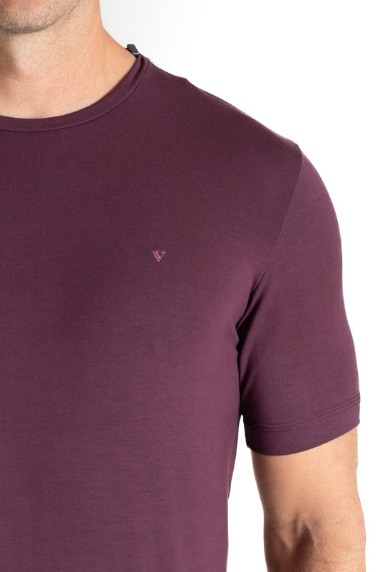 Camiseta Pima Careca Lisa - Bordo