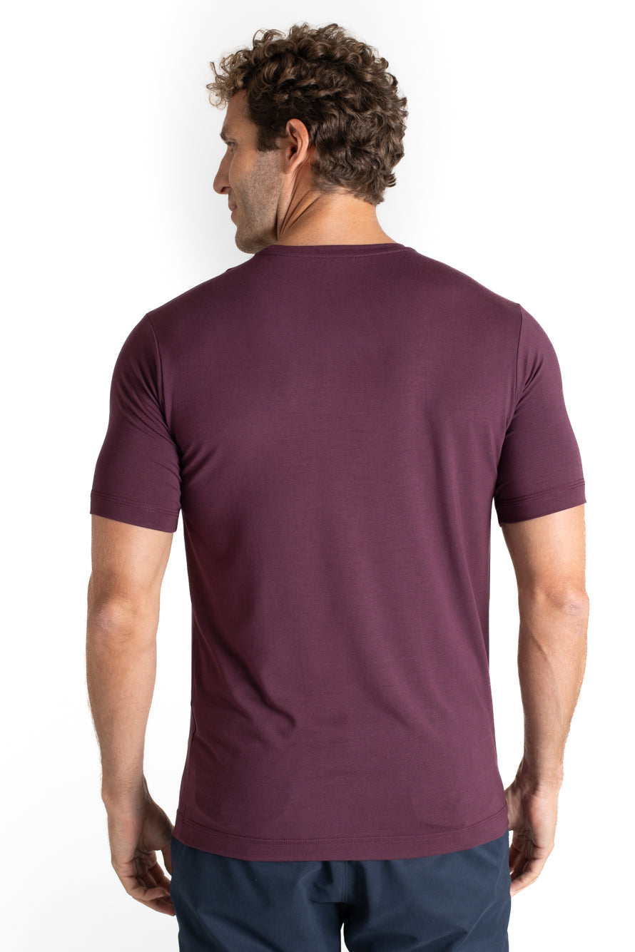 Camiseta Pima Careca Lisa - Bordo