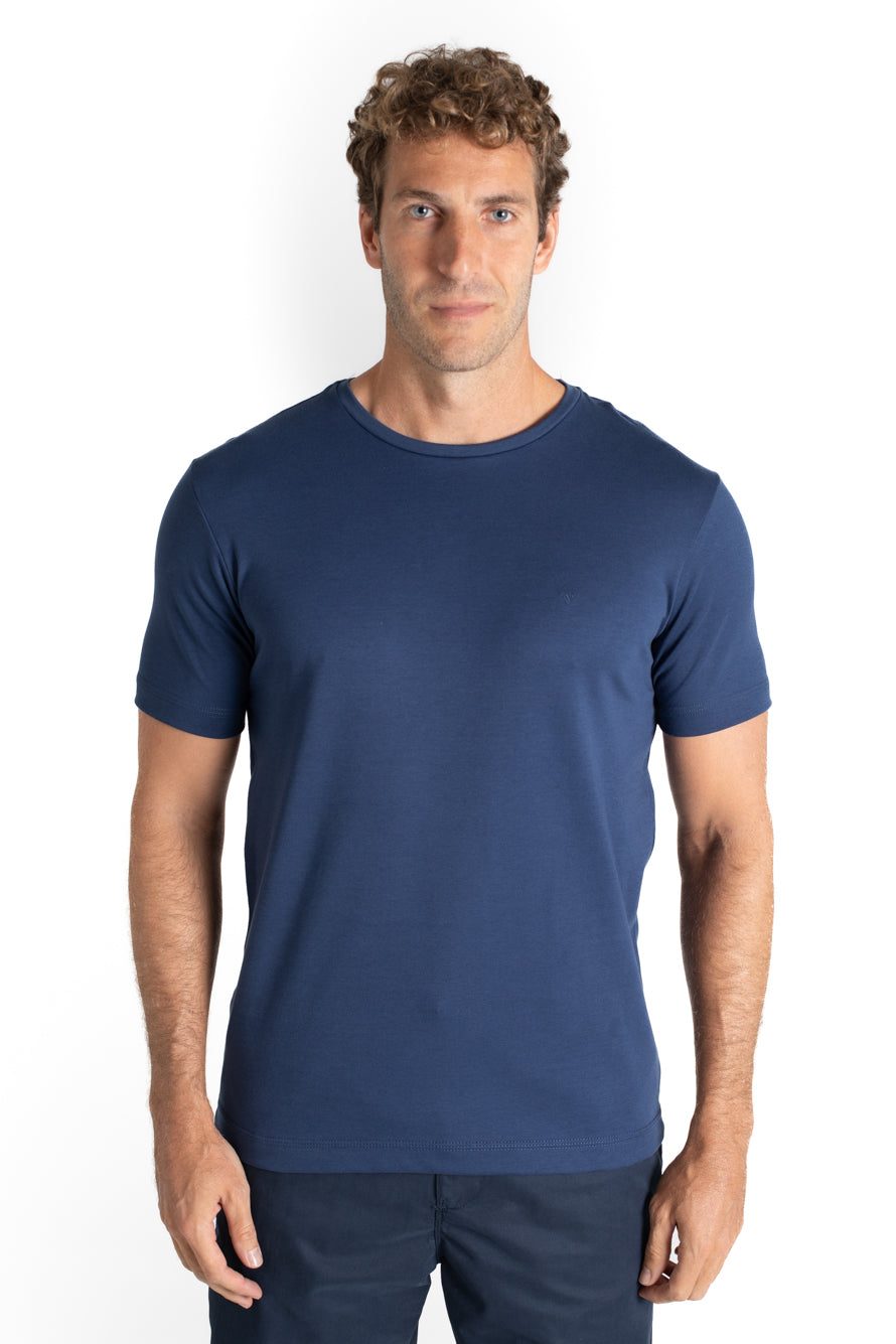 Camiseta Lisa Interlock Pima - Marinho