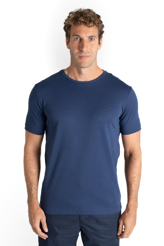 Camiseta Lisa Interlock Pima - Marinho