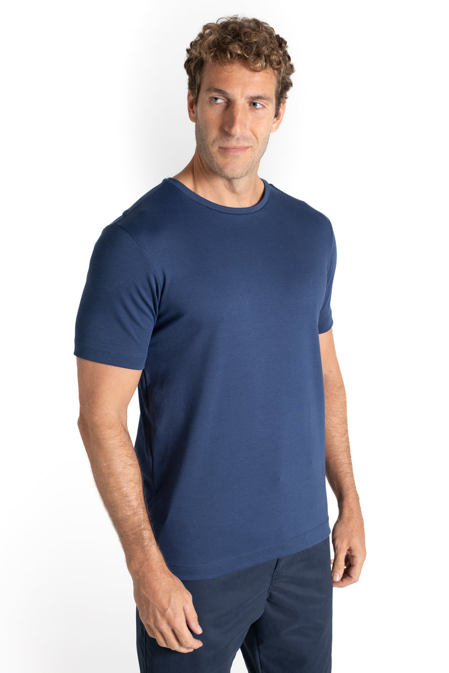 Camiseta Lisa Interlock Pima - Marinho