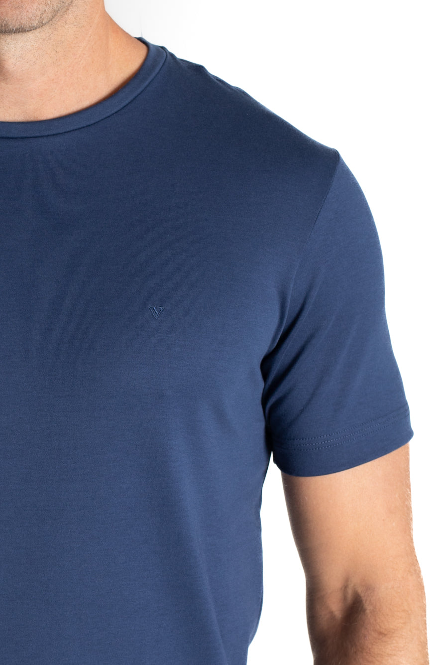 Camiseta Lisa Interlock Pima - Marinho
