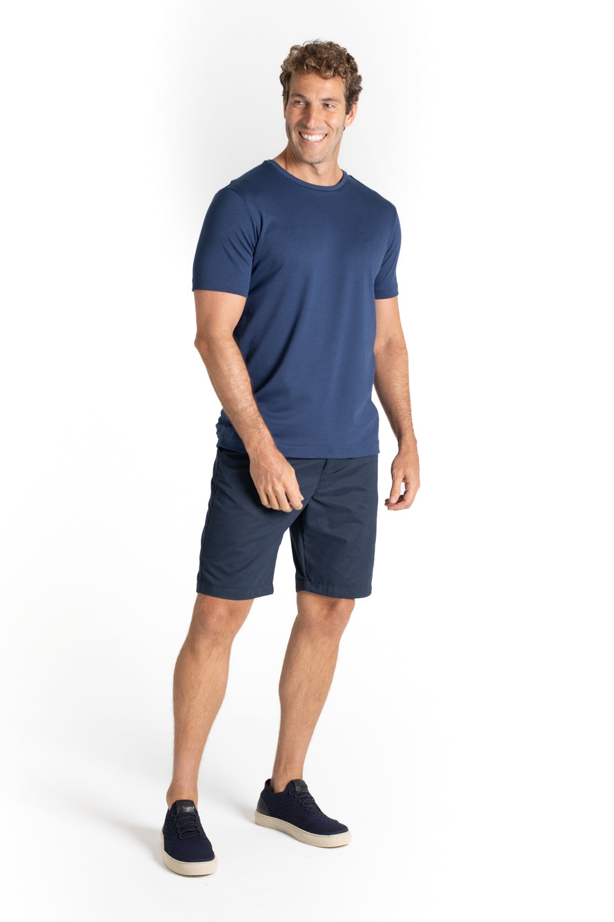 Camiseta Lisa Interlock Pima - Marinho
