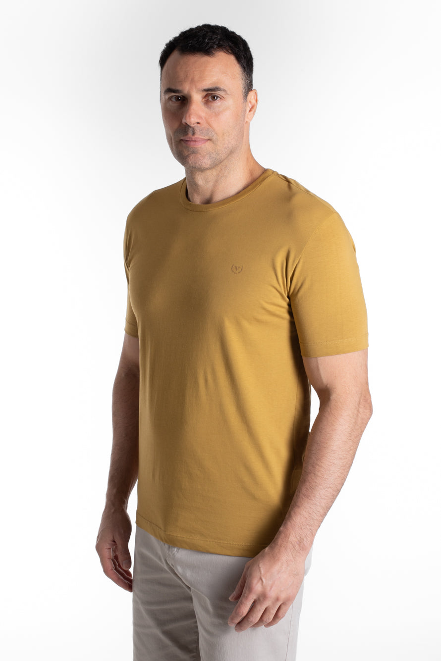 Camiseta Manga Curta Algodão Soft - Khaki