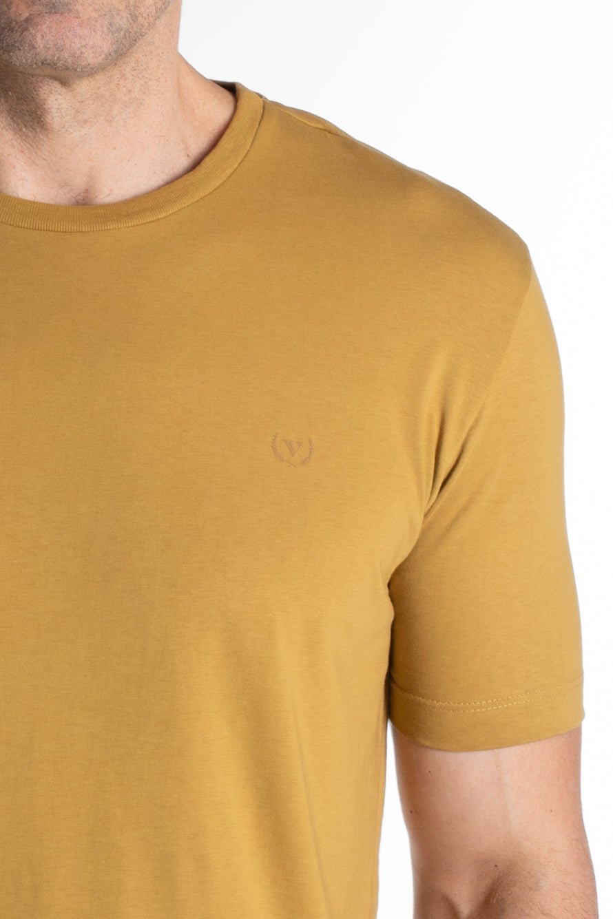 Camiseta Manga Curta Algodão Soft - Khaki