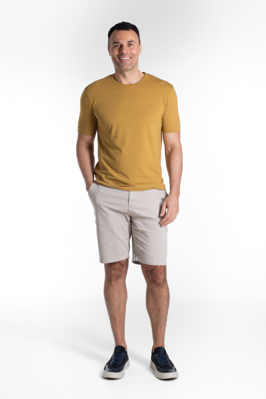 Camiseta Manga Curta Algodão Soft - Khaki