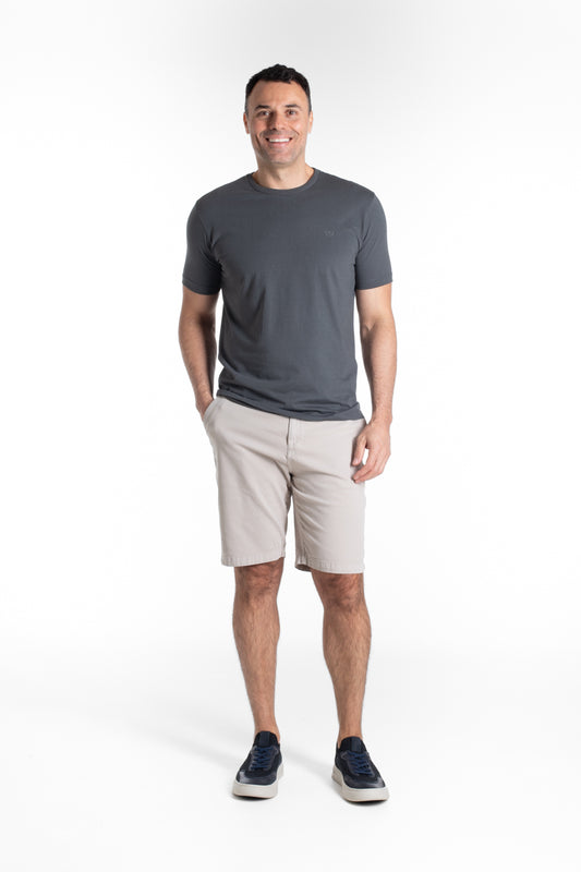 Camiseta Manga Curta Algodão Soft - Cinza Escuro