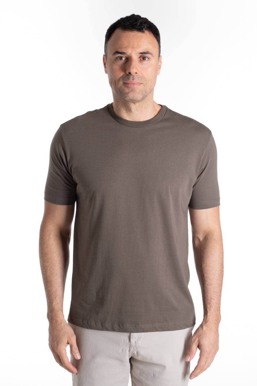Camiseta Manga Curta Algodão Soft - Verde Musgo