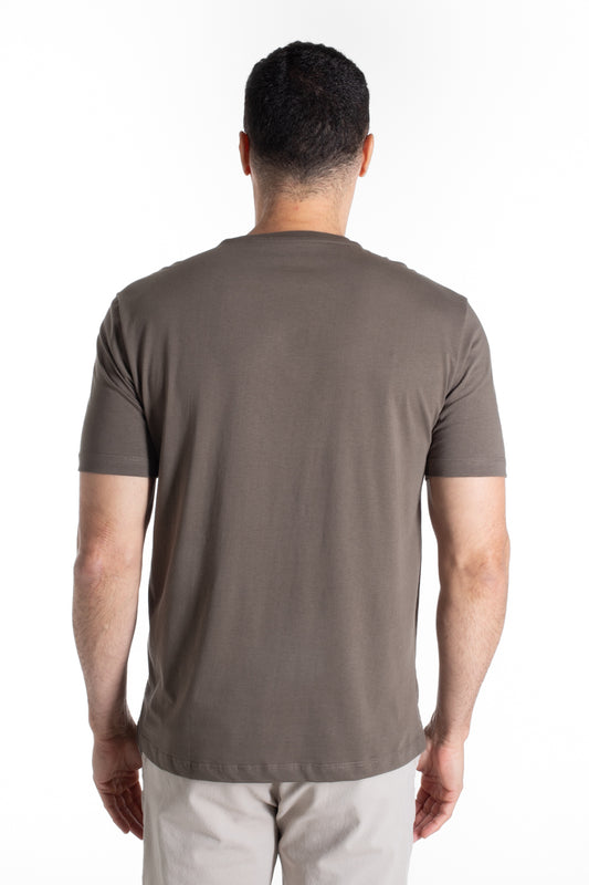 Camiseta Manga Curta Algodão Soft - Verde Musgo
