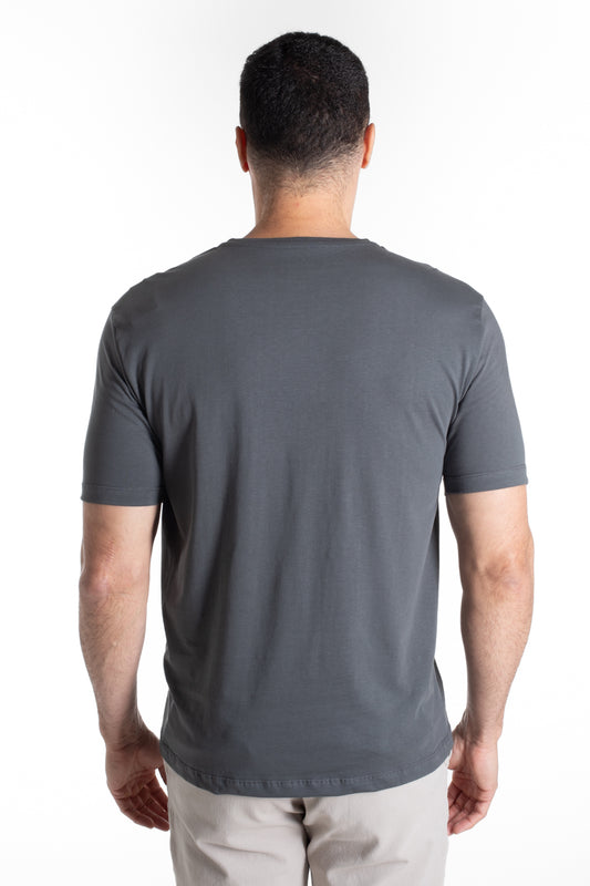 Camiseta Manga Curta Algodão Soft - Chumbo