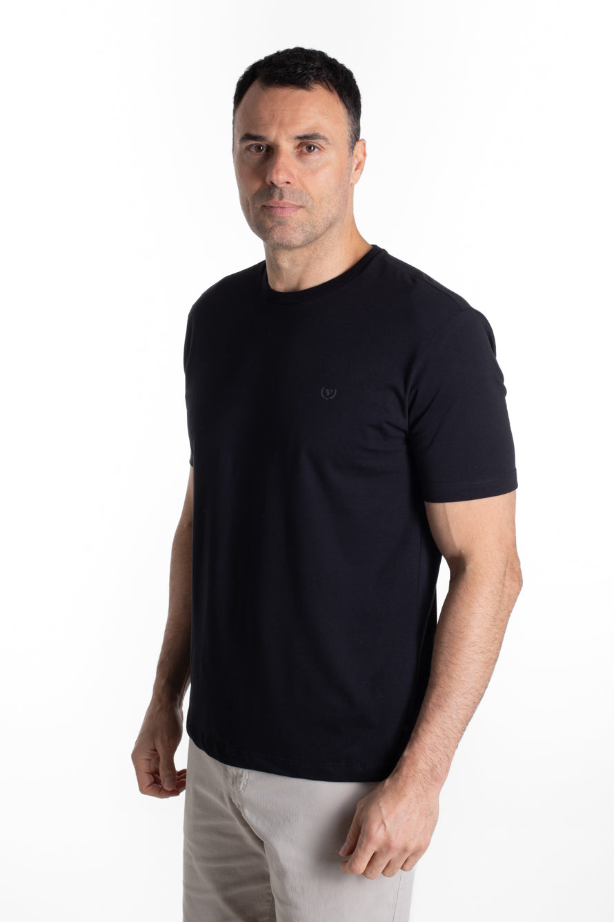 Camiseta Manga Curta Algodão Soft - Preto