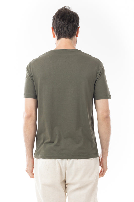 Camiseta Manga Curta Algodão Soft - Verde Militar