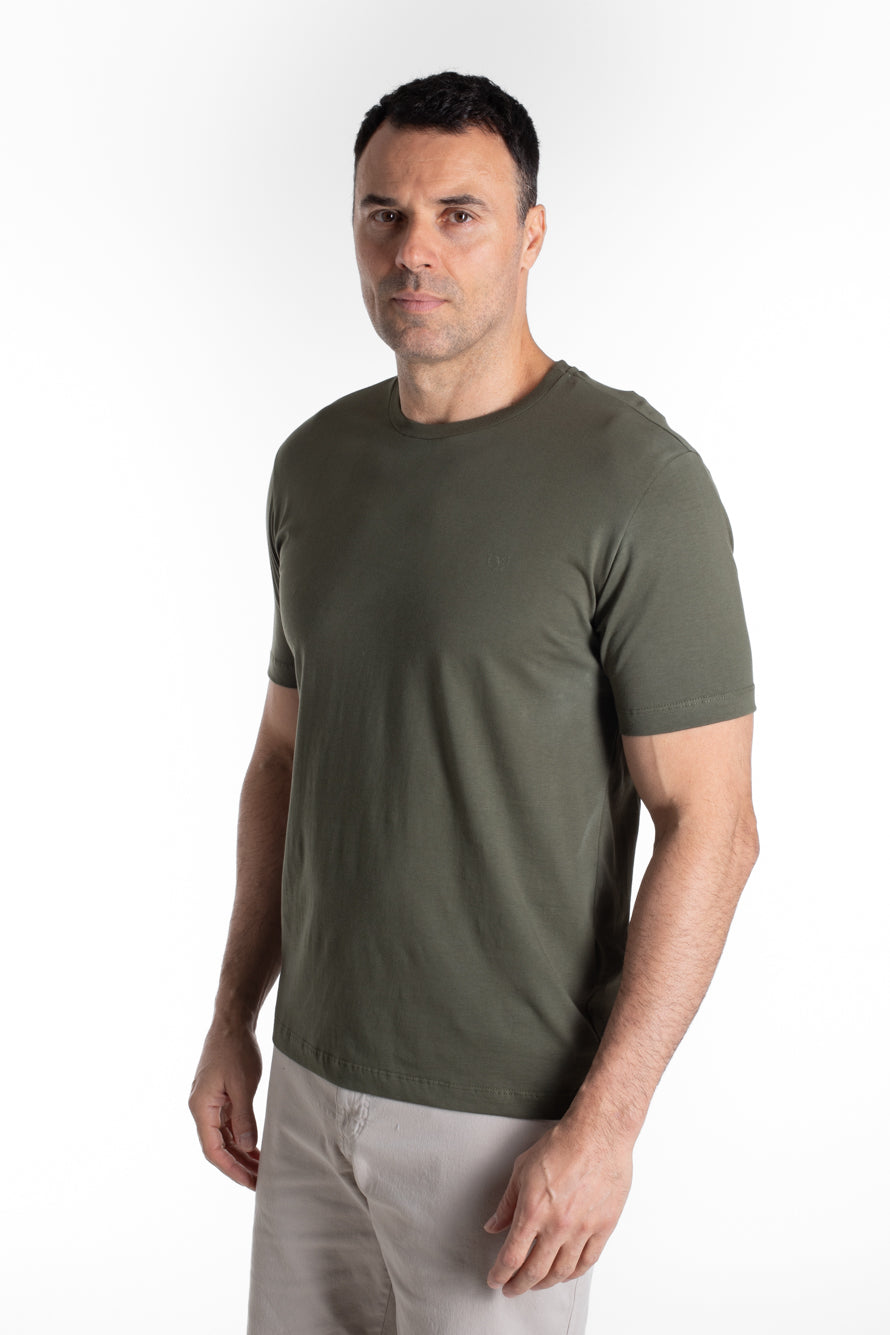 Camiseta Manga Curta Algodão Soft - Verde Escuro