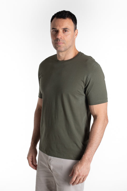 Camiseta Manga Curta Algodão Soft - Verde Escuro