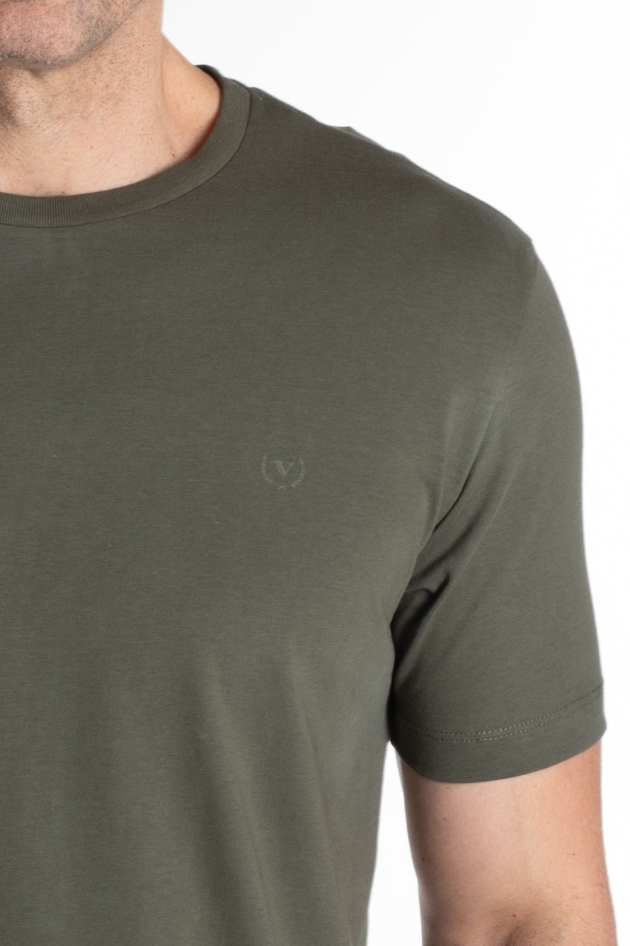 Camiseta Manga Curta Algodão Soft - Verde Escuro