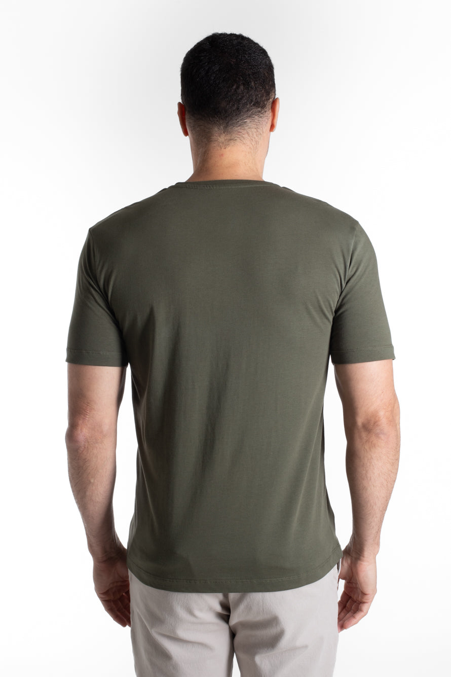 Camiseta Manga Curta Algodão Soft - Verde Escuro