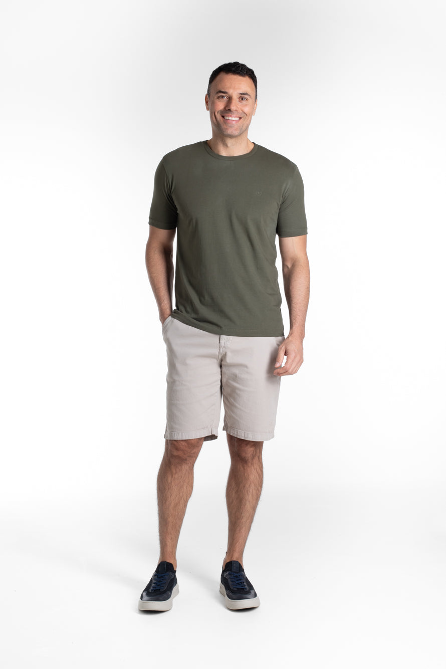 Camiseta Manga Curta Algodão Soft - Verde Escuro