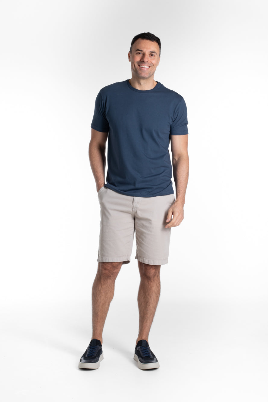 Camiseta Manga Curta Algodão Soft - Azul Cobalto