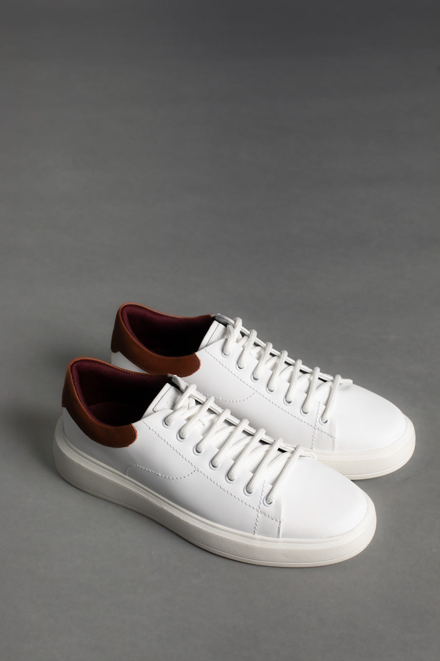 Tênis Couro Classic Bicolor - Branco