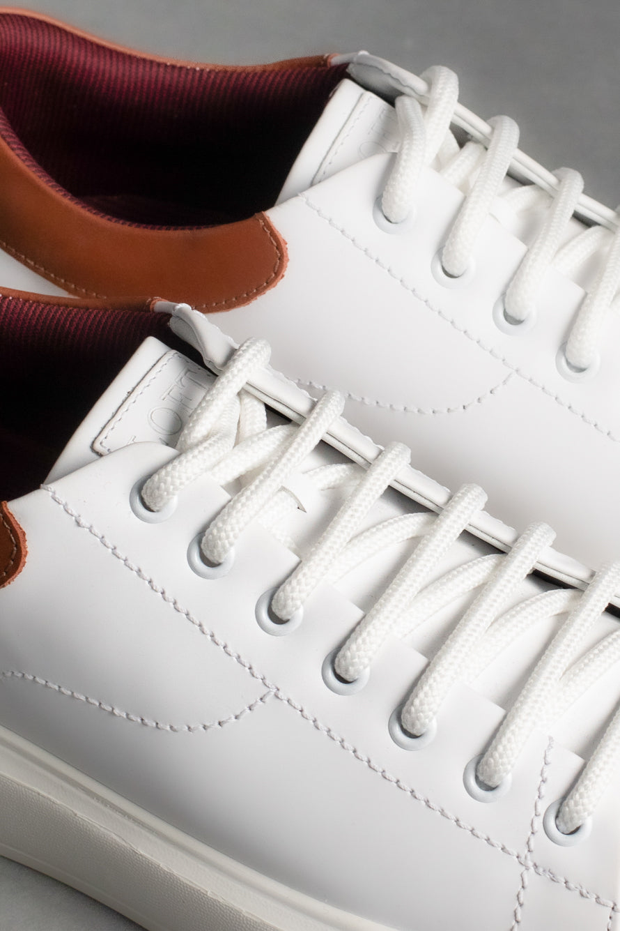 Tênis Couro Classic Bicolor - Branco