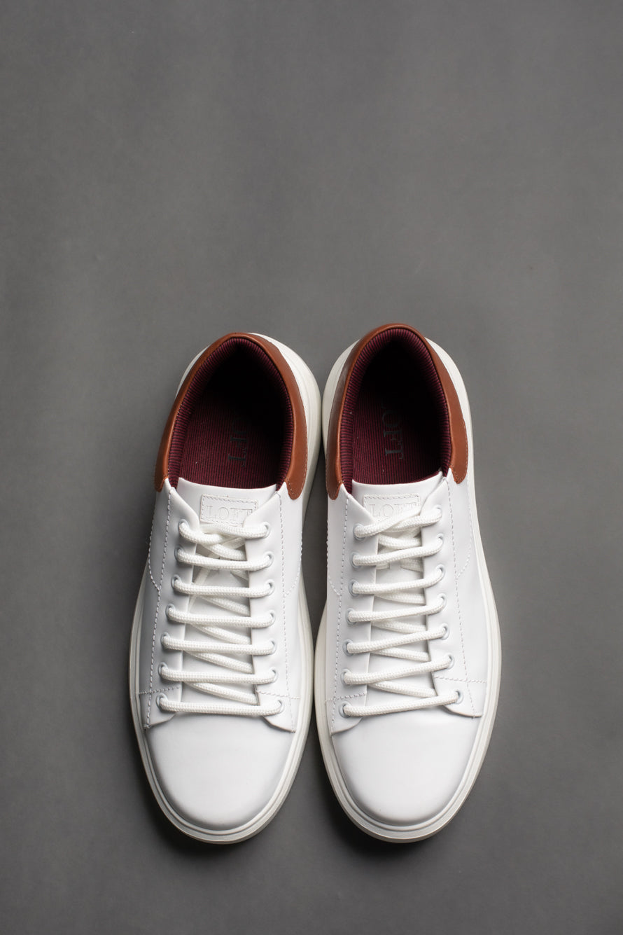 Tênis Couro Classic Bicolor - Branco
