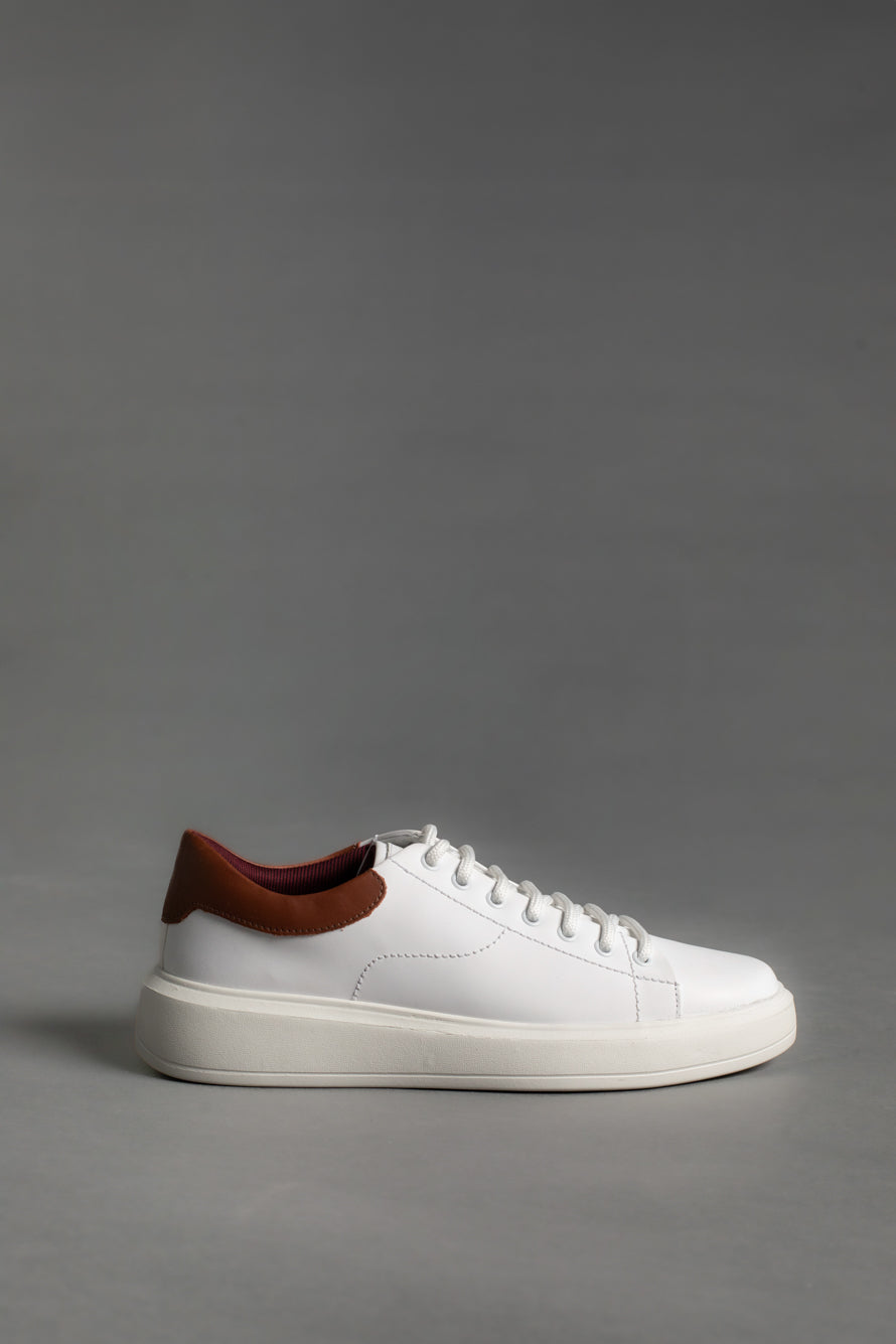 Tênis Couro Classic Bicolor - Branco