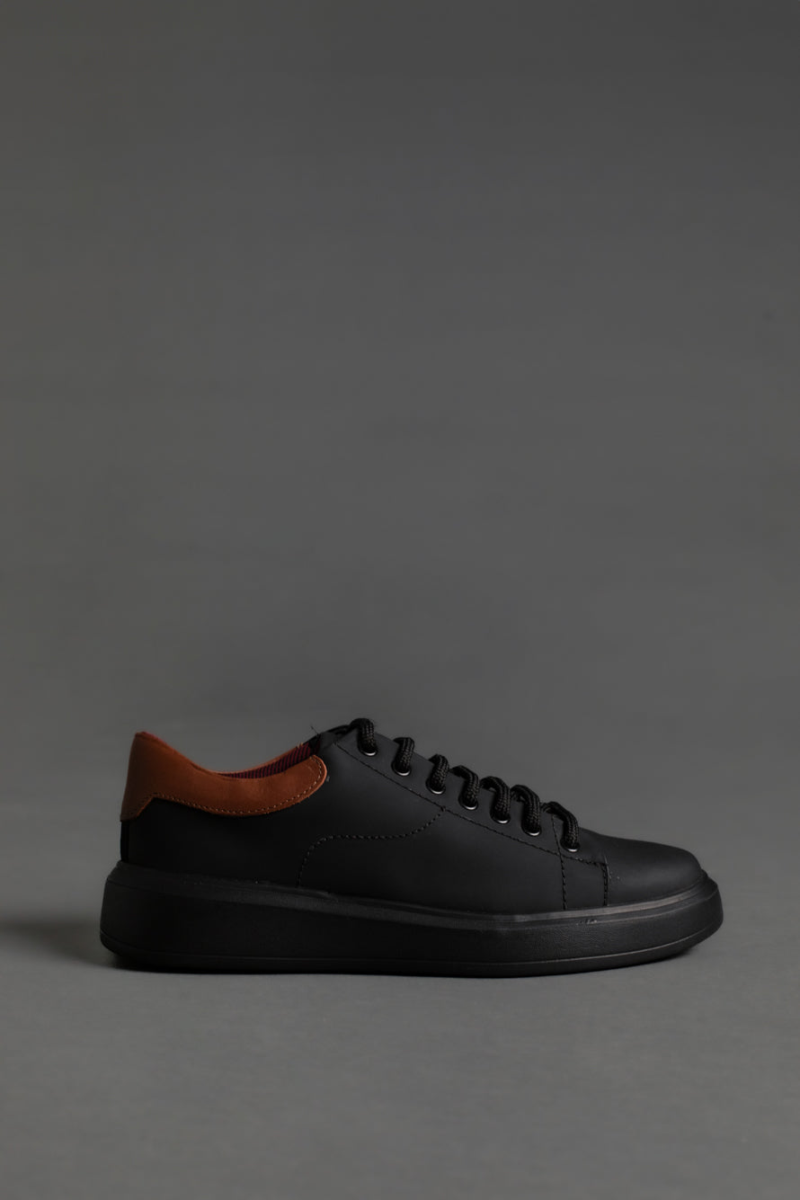 Tênis Couro Classic Bicolor - Preto
