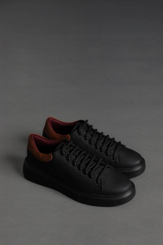 Tênis Couro Classic Bicolor - Preto