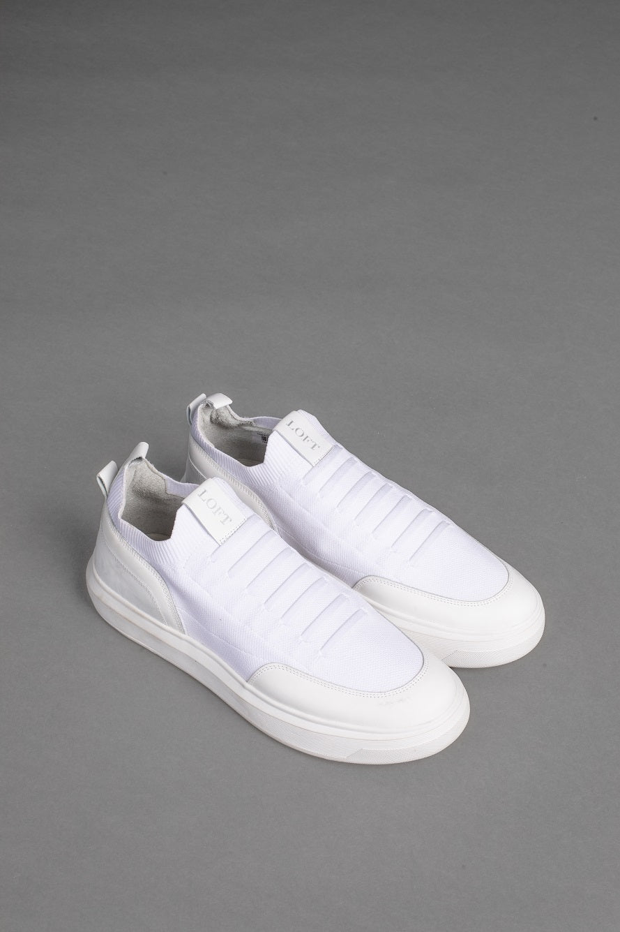 Tênis Casual de Malha - Branco
