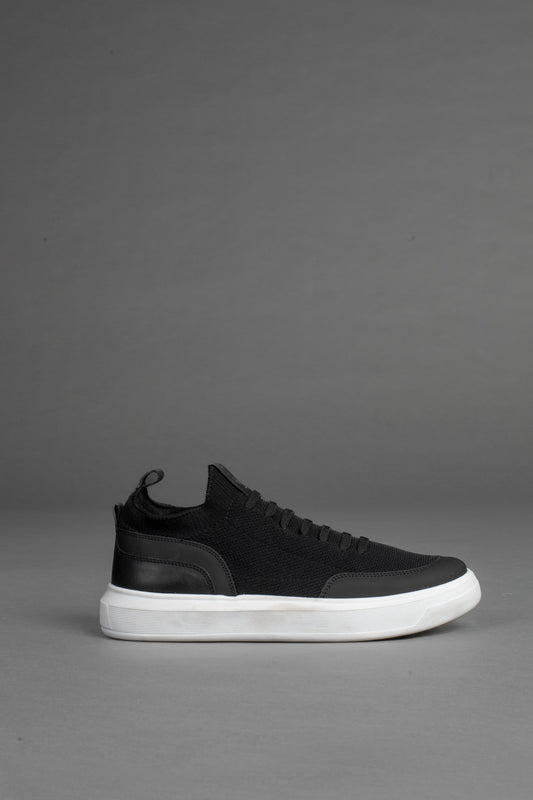 Tênis Casual de Malha - Preto