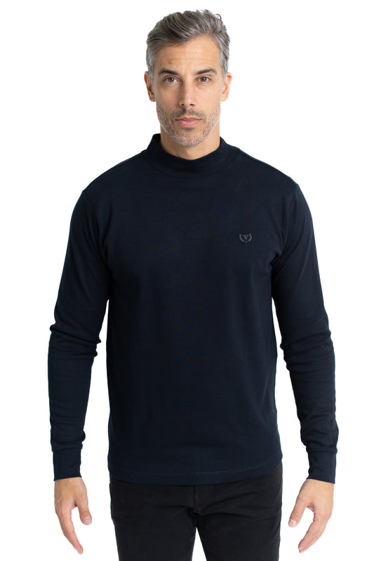 Camiseta Manga Longa Malha Suedine - Marinho