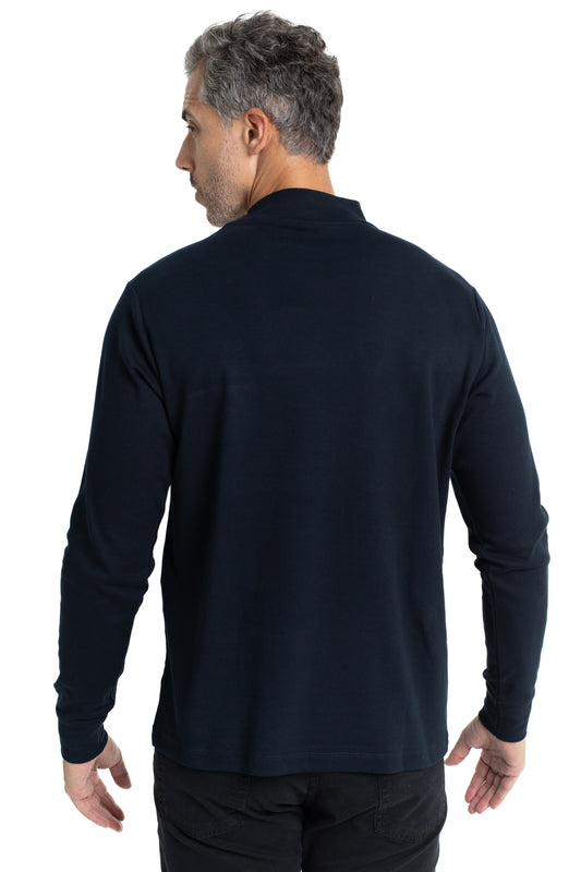 Camiseta Manga Longa Malha Suedine - Marinho