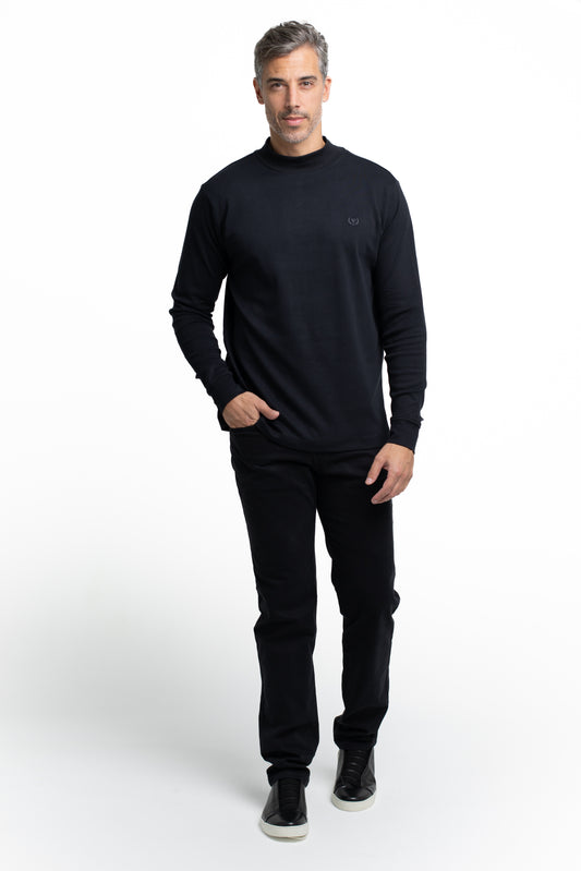 Camiseta Manga Longa Malha Suedine - Preto