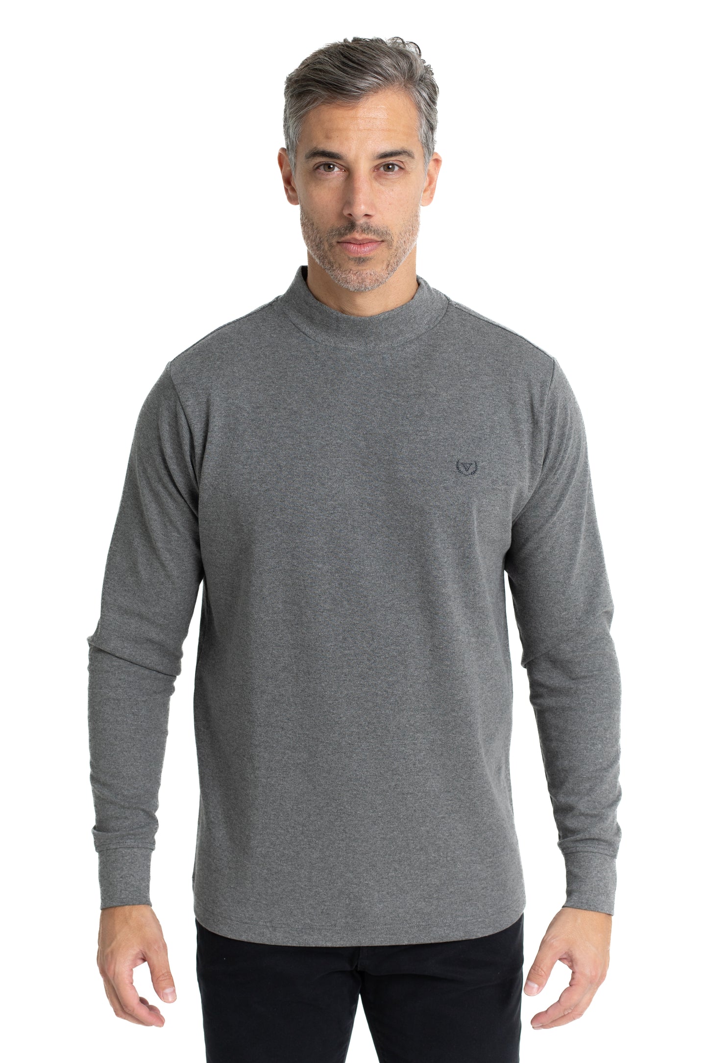 Camiseta Manga Longa Malha Suedine - Mescla Grafite