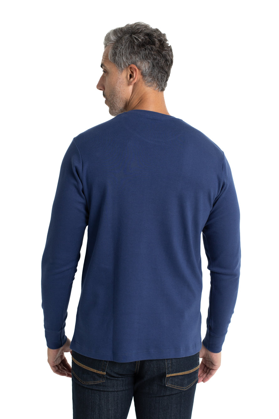 Camiseta Manga Longa Malha - Royal