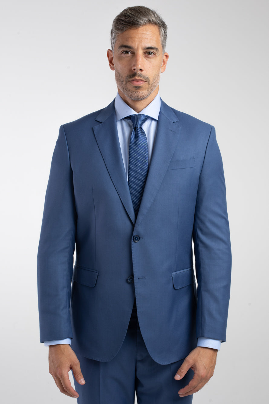 Terno Extra 2 Botões Slim - Azul.