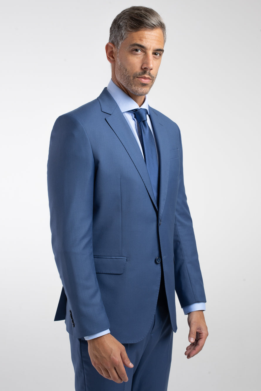 Terno Extra 2 Botões Slim - Azul.
