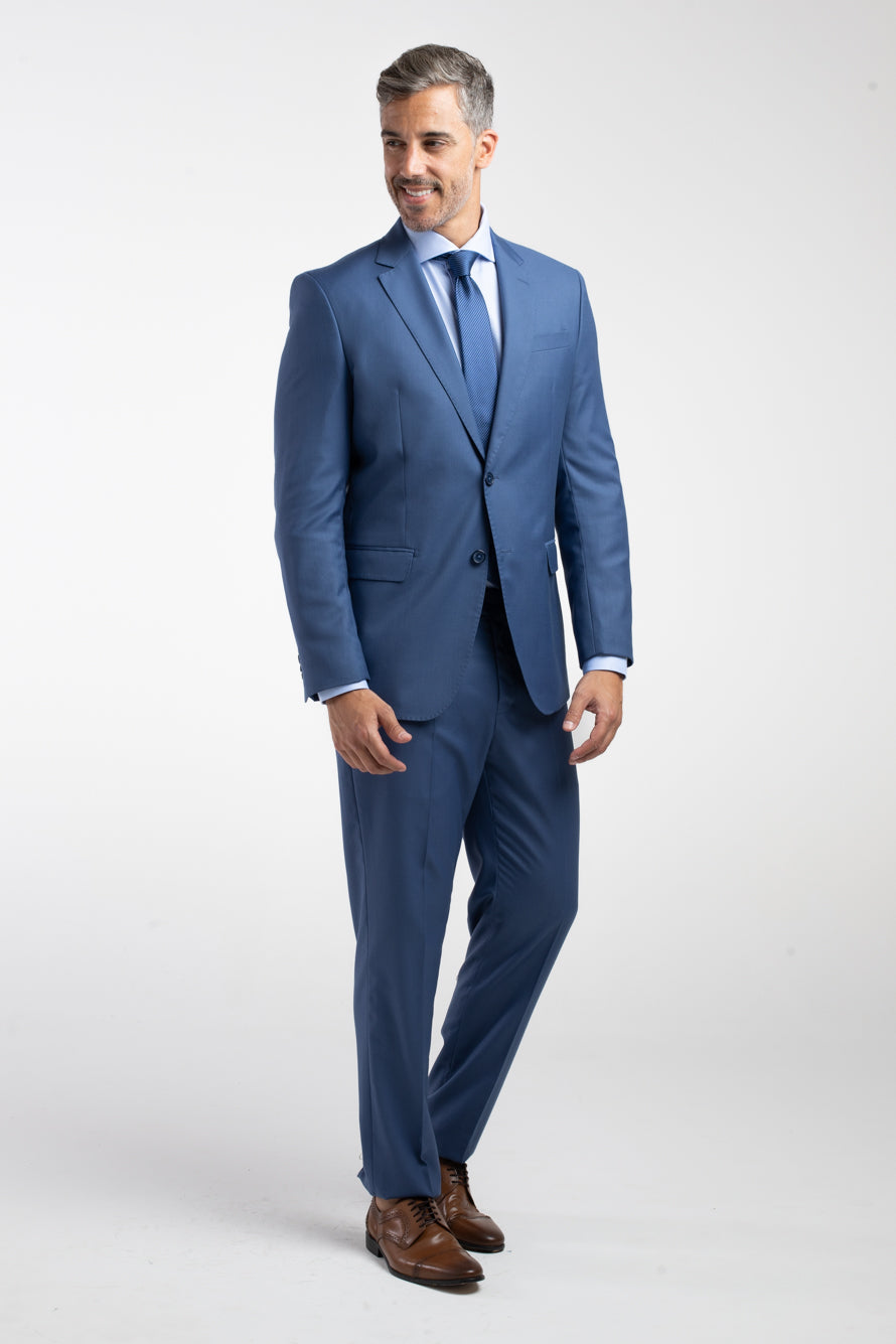 Terno Extra 2 Botões Slim - Azul.