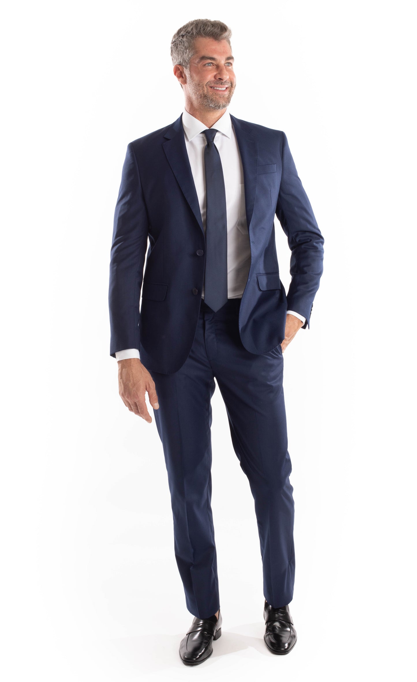 Terno Extra 2 Botões Slim - Marinho