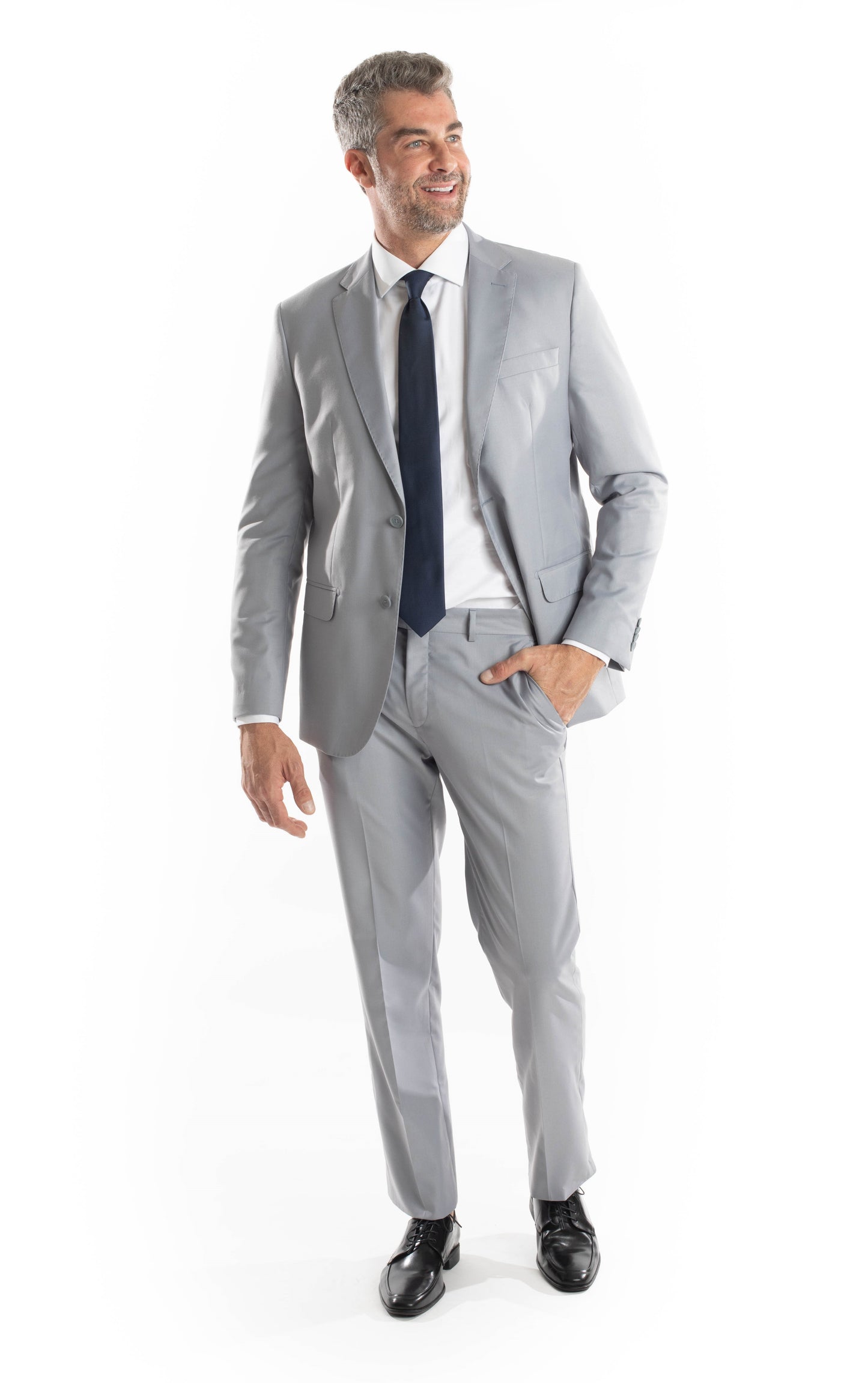 Terno Extra 2 Botões Slim - Cinza