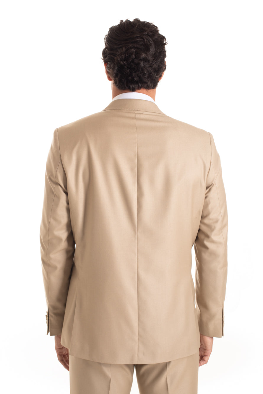 Terno Extra 2 Botões Slim - Kaki Claro