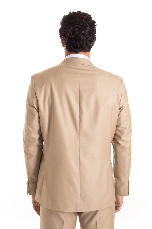Terno Extra 2 Botões Slim - Kaki Claro