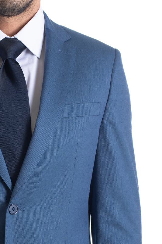 Terno New Portland Liso Poliviscose - Azul Medio