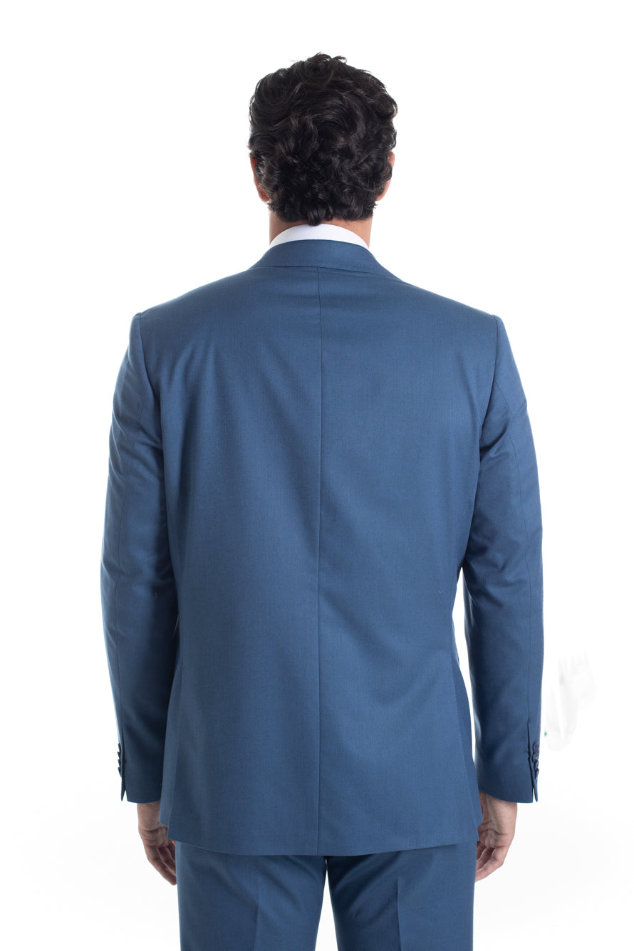 Terno New Portland Liso Poliviscose - Azul Medio