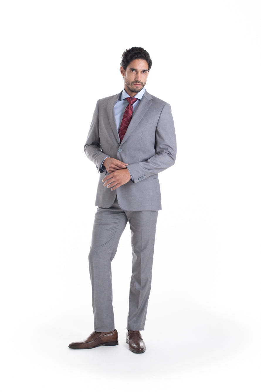 Terno Liso Liverpool Com Stretch - Cinza