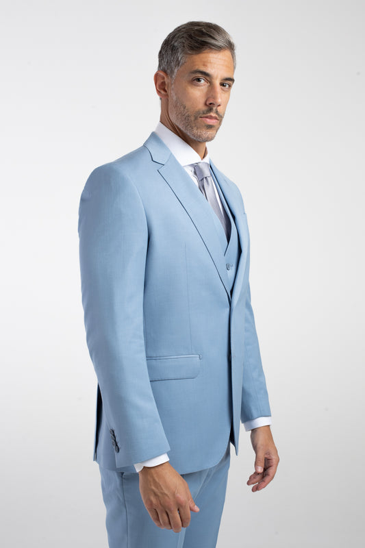 Terno Cerimônia Regular Poliviscose - Azul Claro