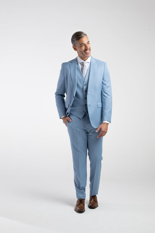 Terno Cerimônia Regular Poliviscose - Azul Claro