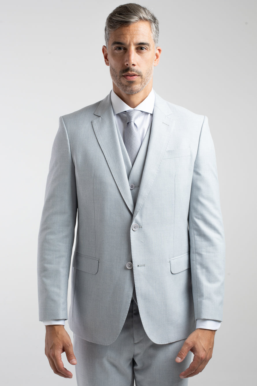 Terno Cerimônia Regular Poliviscose - Azul Acinzentado